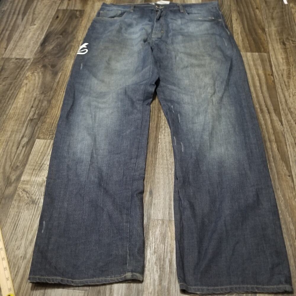 G-Unit Denim Baggy Y2k Embroidered Heavy Jeans Size 38 (Ripped Pocket)